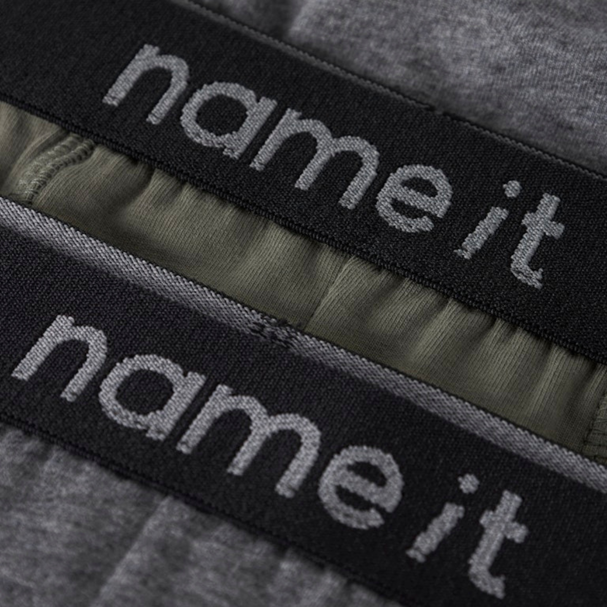 Name It - Boxer 3-pk Tea Leaf/ Dark Grey Melange