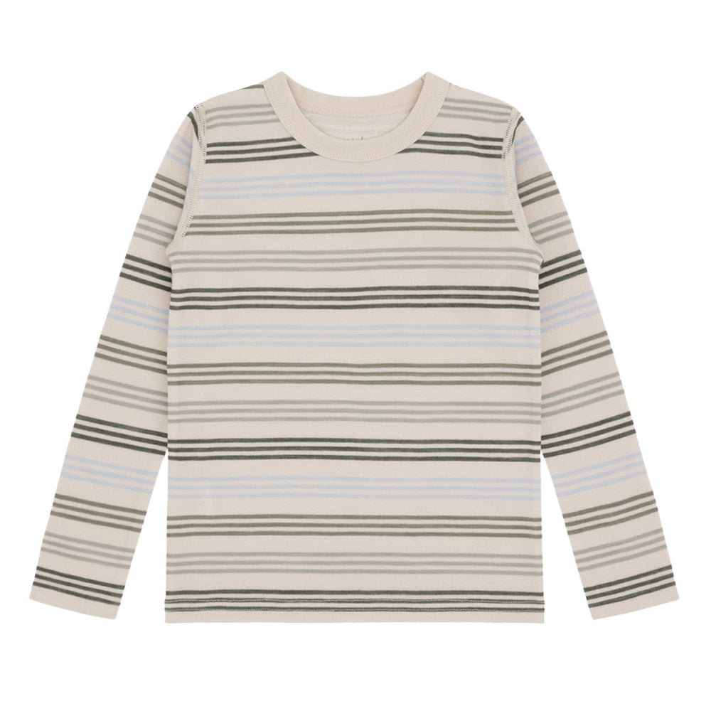 Hust And Claire - Trøye Ull/ Bambus Abba 3 Stripe French Oak