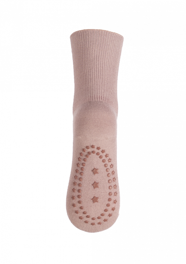 Nordic Kids - Sokker Bambus 2pk Anti-Skli Rosa/ Grå