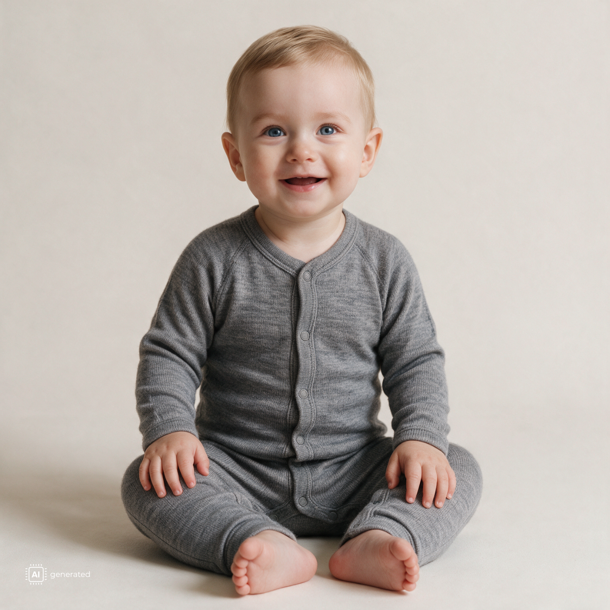 Hust and Claire - Heldress i Ull Mobi Solid Wool Grey