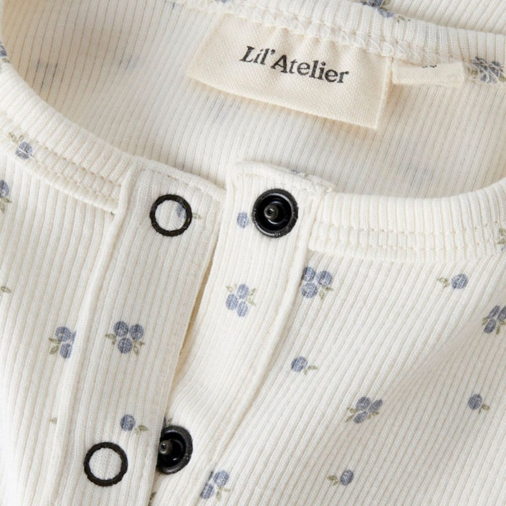 Lil'Atelier - Heldress Jersey Rib Mio Coconut Milk/ Blueberry