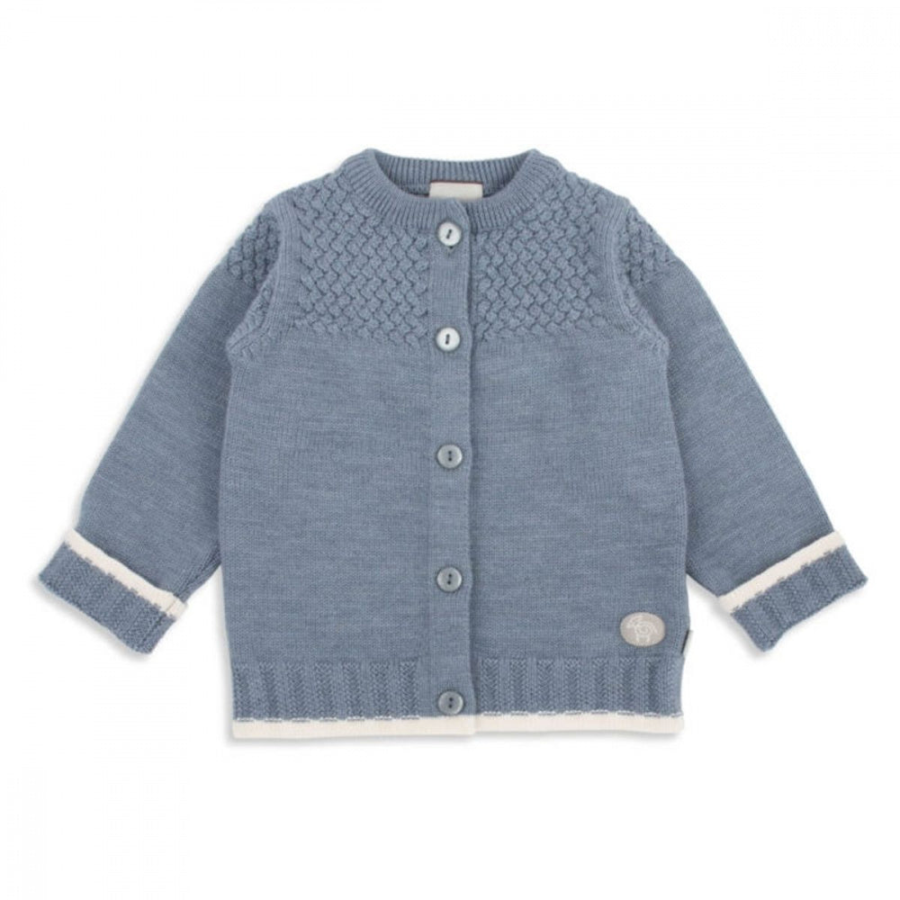 Lillelam - Cardigan i Ull, Mellomblå