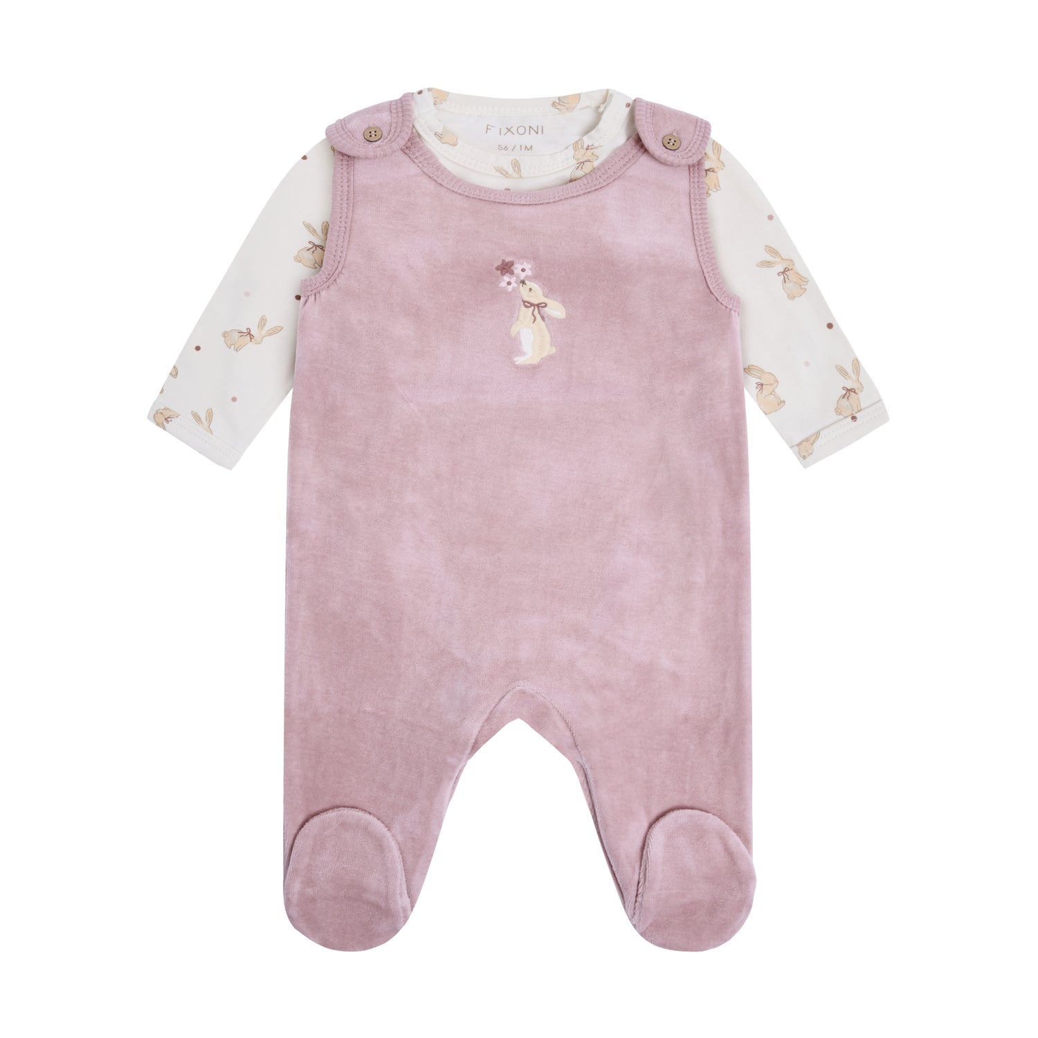 Fixoni - Babysett 2-delt Velour Keepsake Lilac