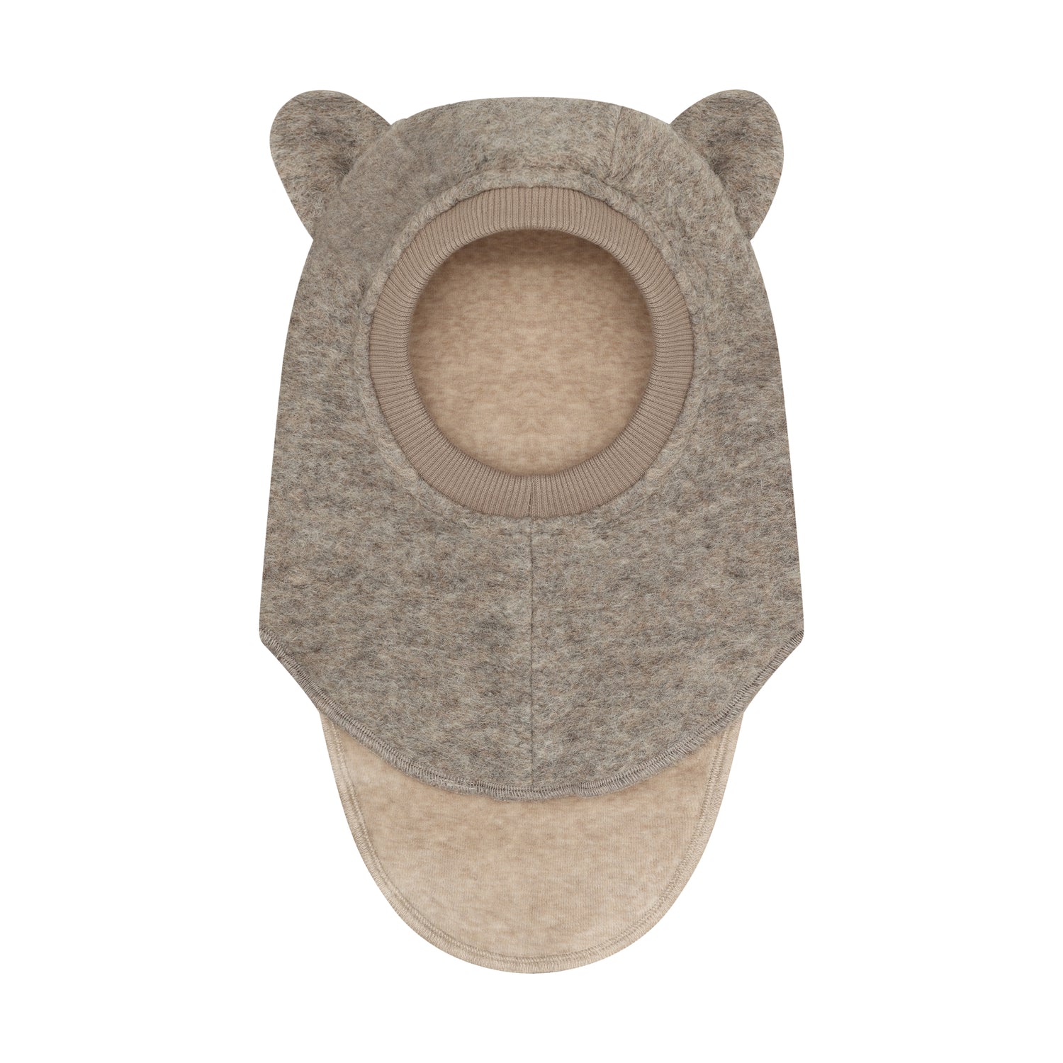 Huttelihut - Balaclava Ull Bamseører Camel Melange