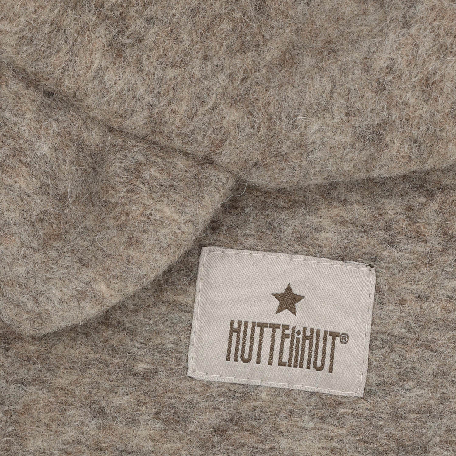 Huttelihut - Balaclava Ull Bamseører Camel Melange