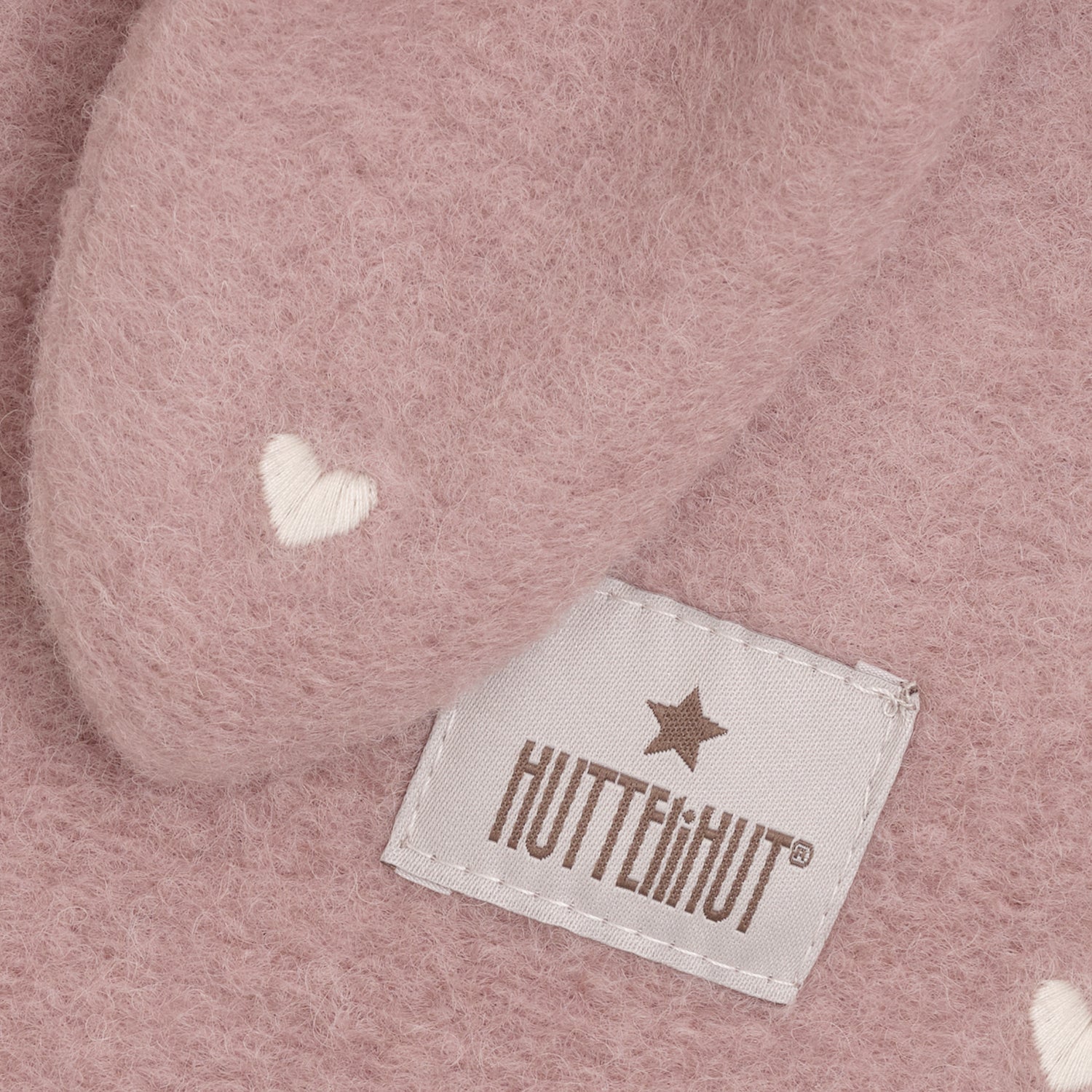 Huttelihut - Balaclava Ull Broderi Kaninører Deauville Mauve