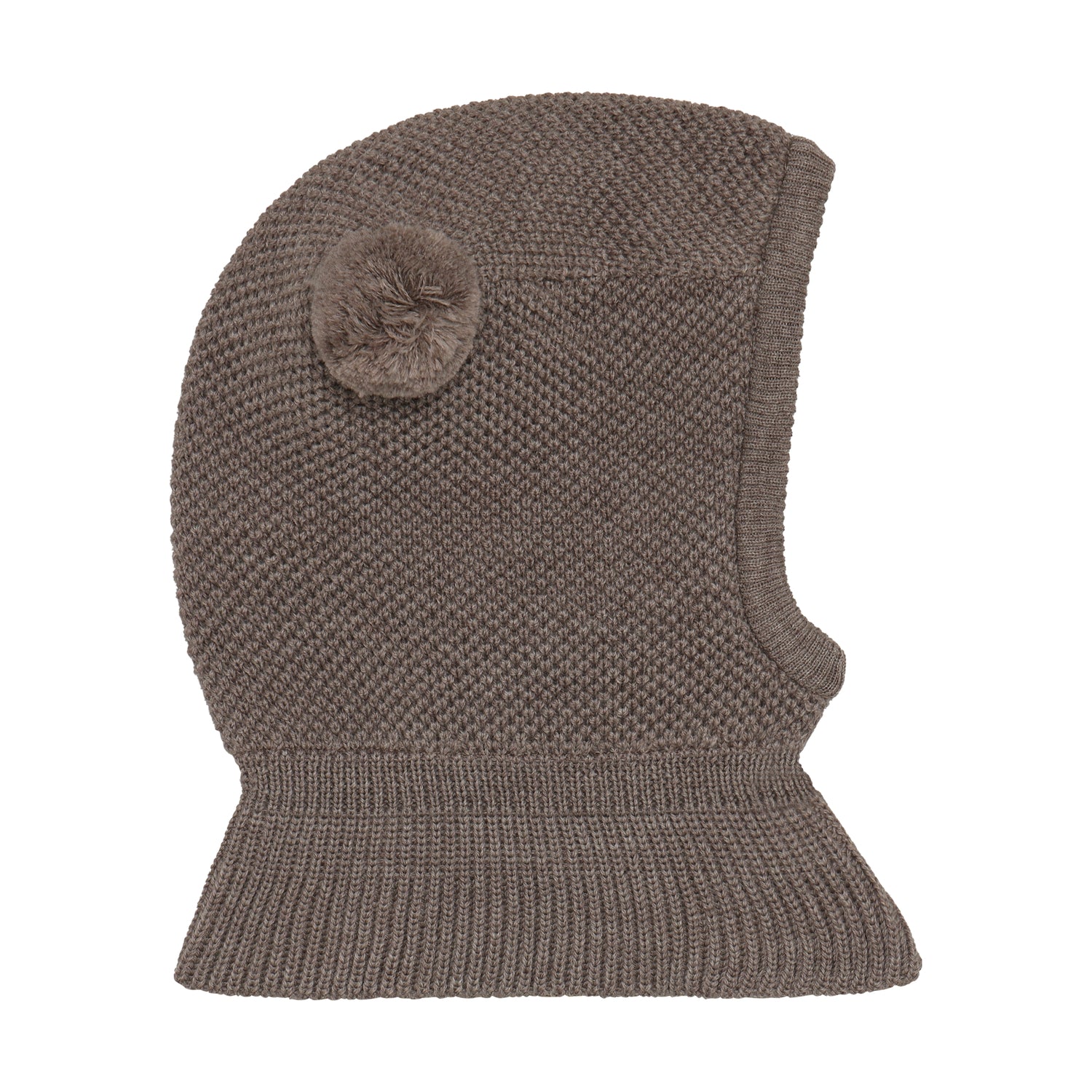 Huttelihut - Balaclava Vindtett Pompoms Cinder Melange