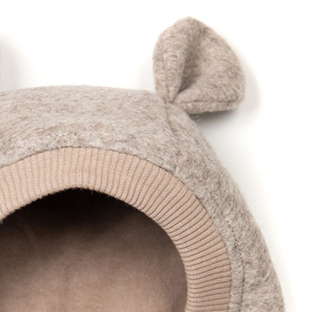 Huttelihut - Balaclava Ull Ører Camel Melange