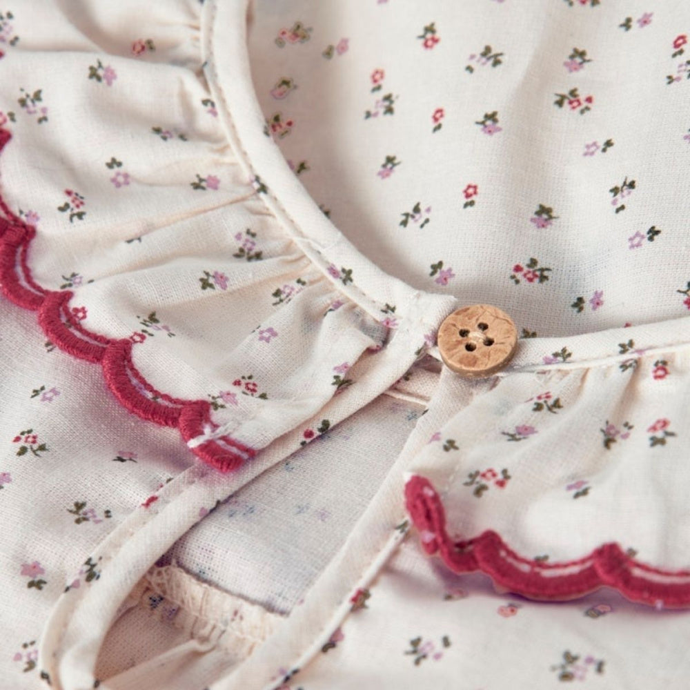 Lil'Atelier - Bluse med Krage Rasia Turtledove Red Dahlia