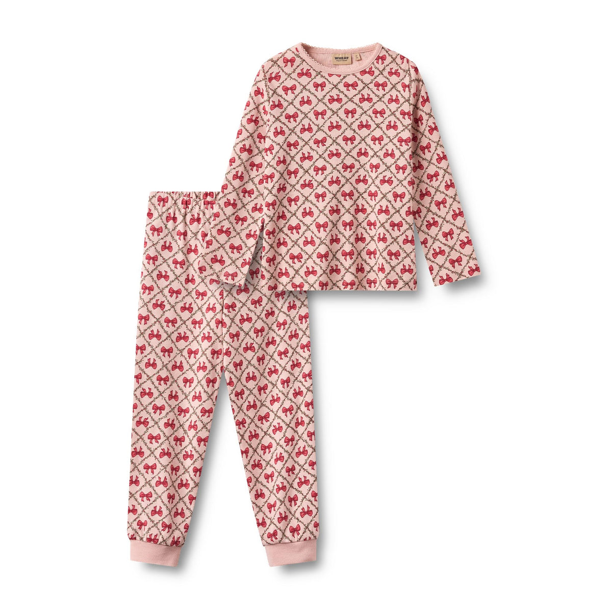 Wheat - Julepysj 2-delt Mila Dim Rose Bows