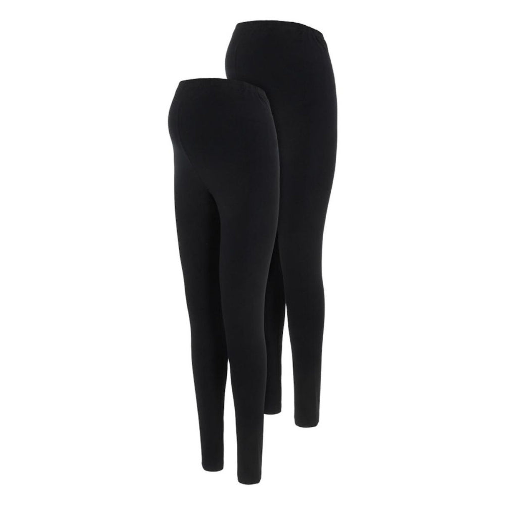 Mamalicious - Mamma-leggings 2-pk Emma Svart