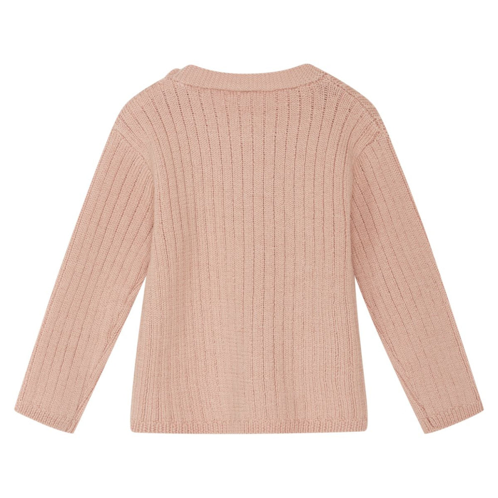 Hust and Claire - Genser Ull Ribbestrikket Rose Cloud