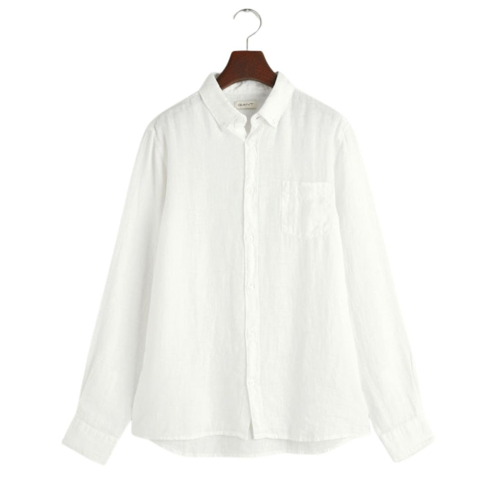 Gant - Skjorte i Lin Regular White