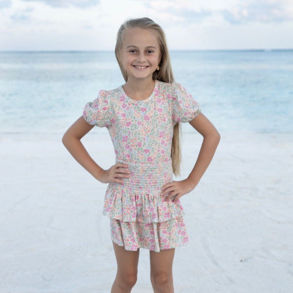 Vilje & Ve - Skjørt Milla Print Coral Pink