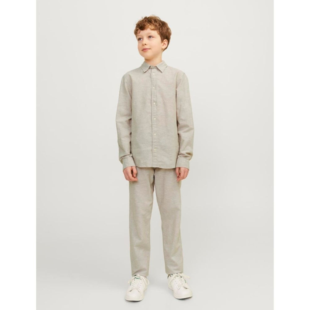 Jack & Jones - Linskjorte Klassisk Crockery
