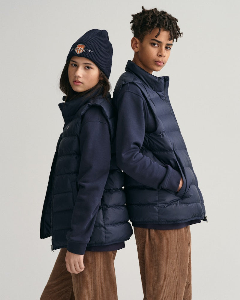 Gant - Vest Vattert Shield Evening Blue