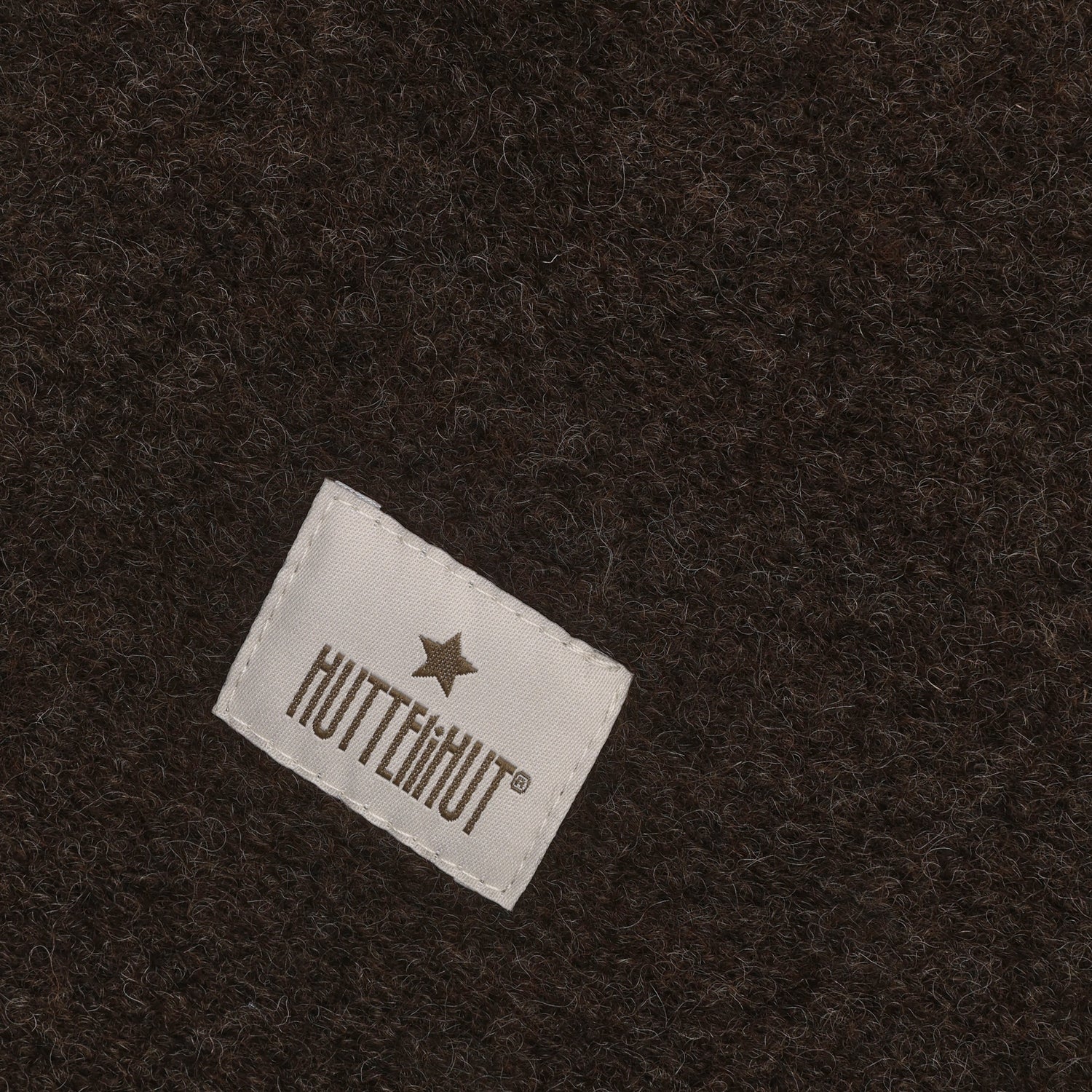 Huttelihut - Balaclava Ull Ører Dark Brown Melange