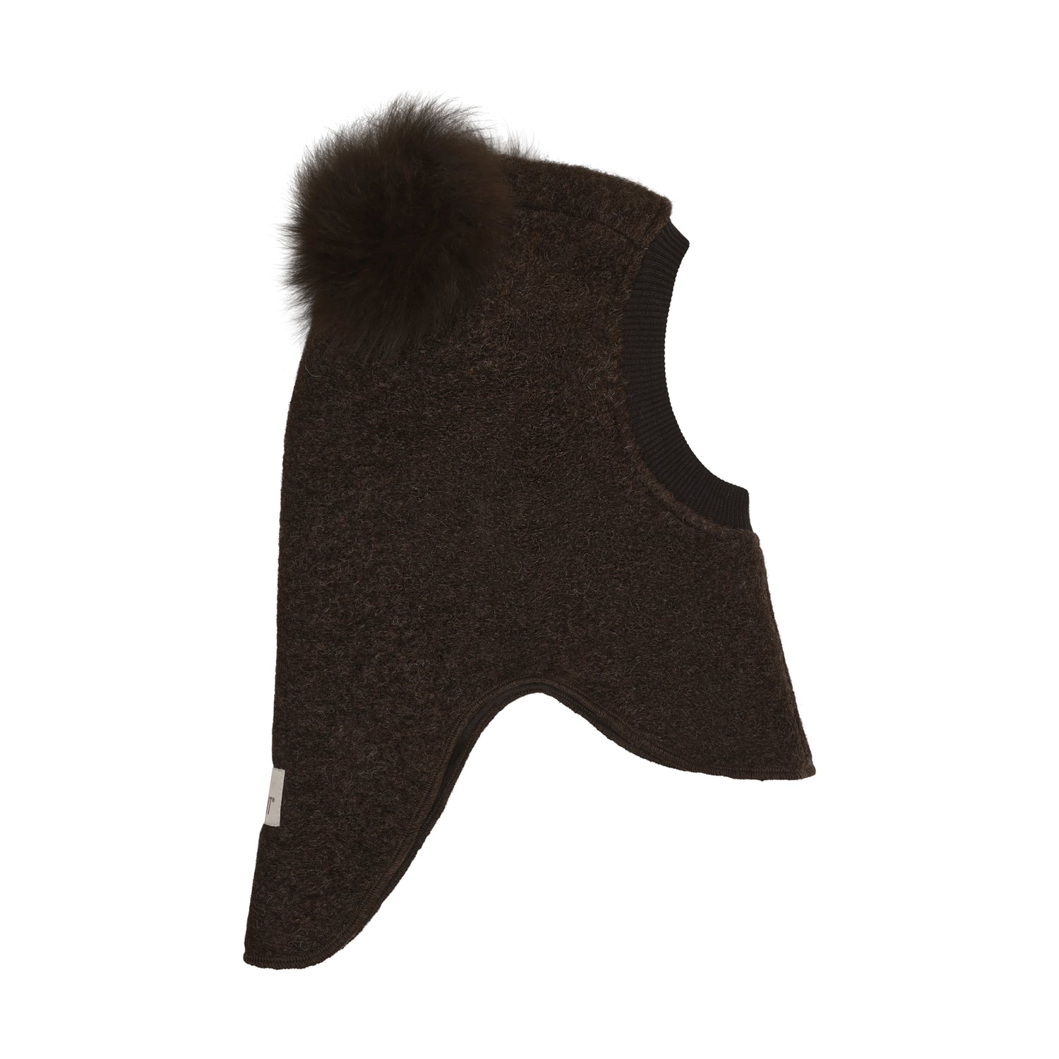 Huttelihut - Balaclava Ullfleece Alpakkadusk Dark Brown Melange