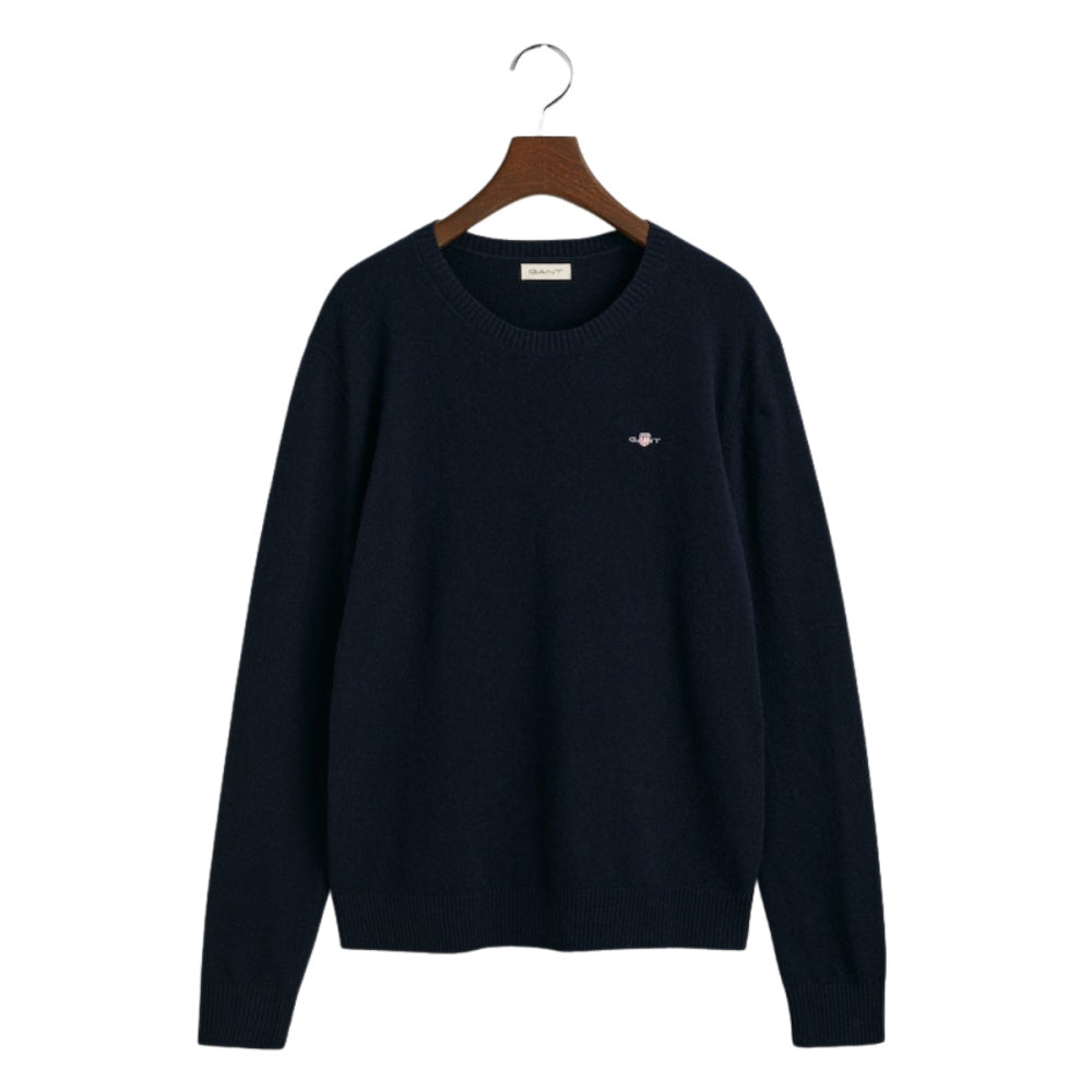 Gant - Genser Shield Lambwool C-Neck Evening Blue
