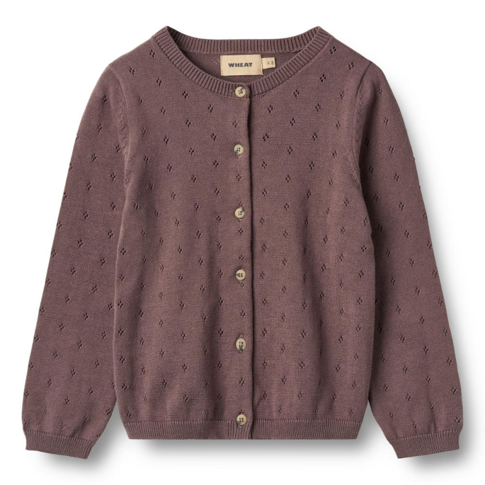 Wheat - Cardigan Knit Maia Plum