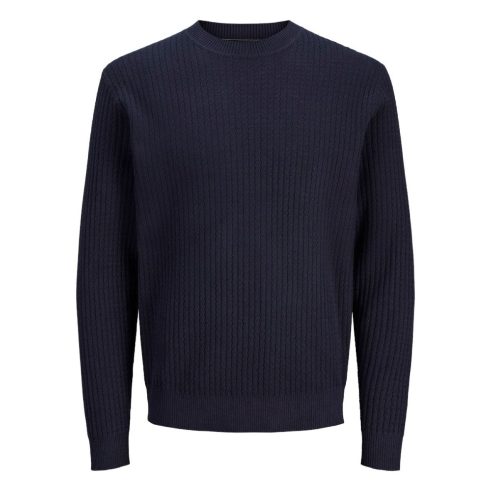 Jack & Jones - Genser Knit Blubarkley Zigzag Night Sky