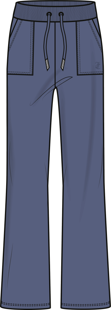 Juicy Couture - Bukse i Velour Grey Blue