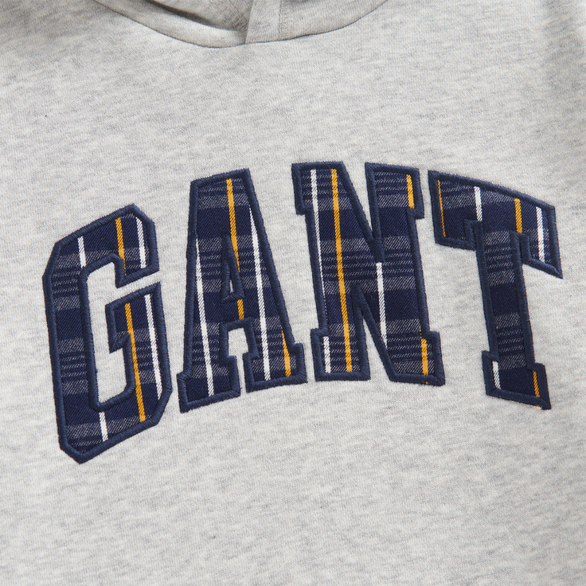 Gant - Hettegenser Check Applique Grey Melange