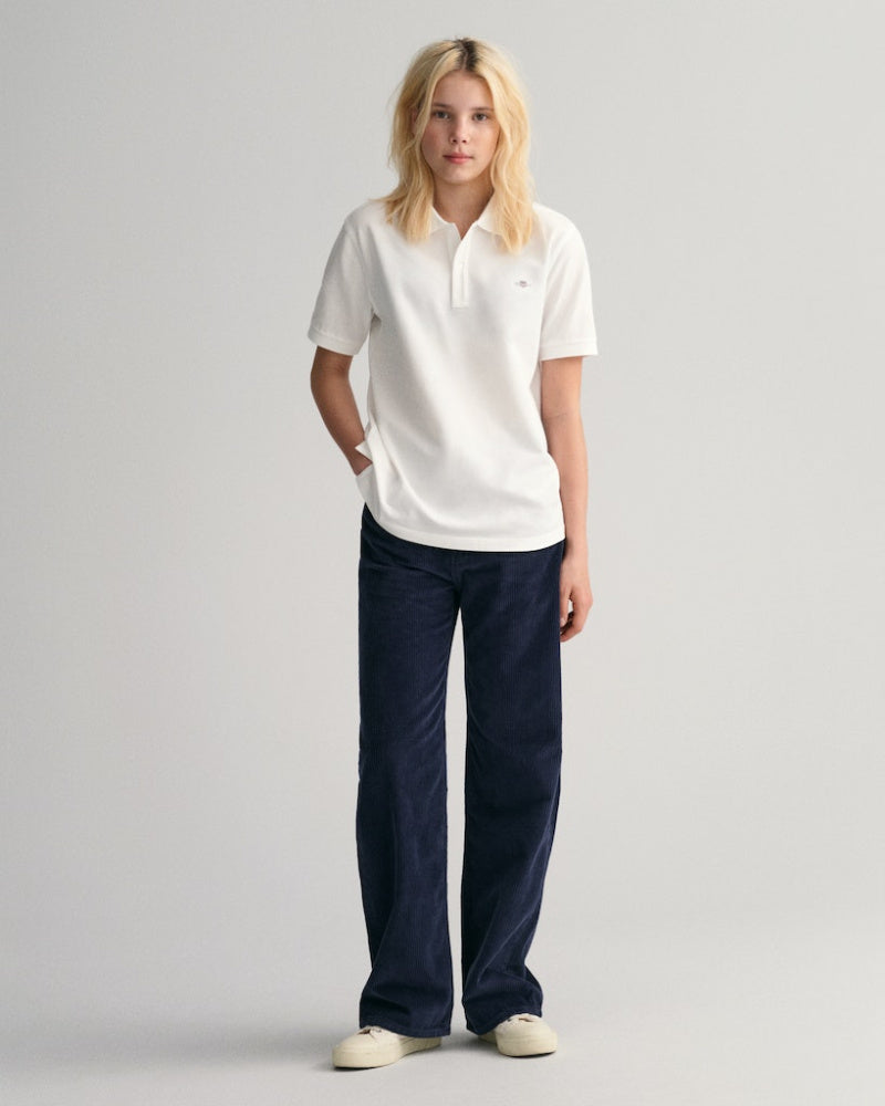 Gant - Poloskjorte Shield Pique White Jr