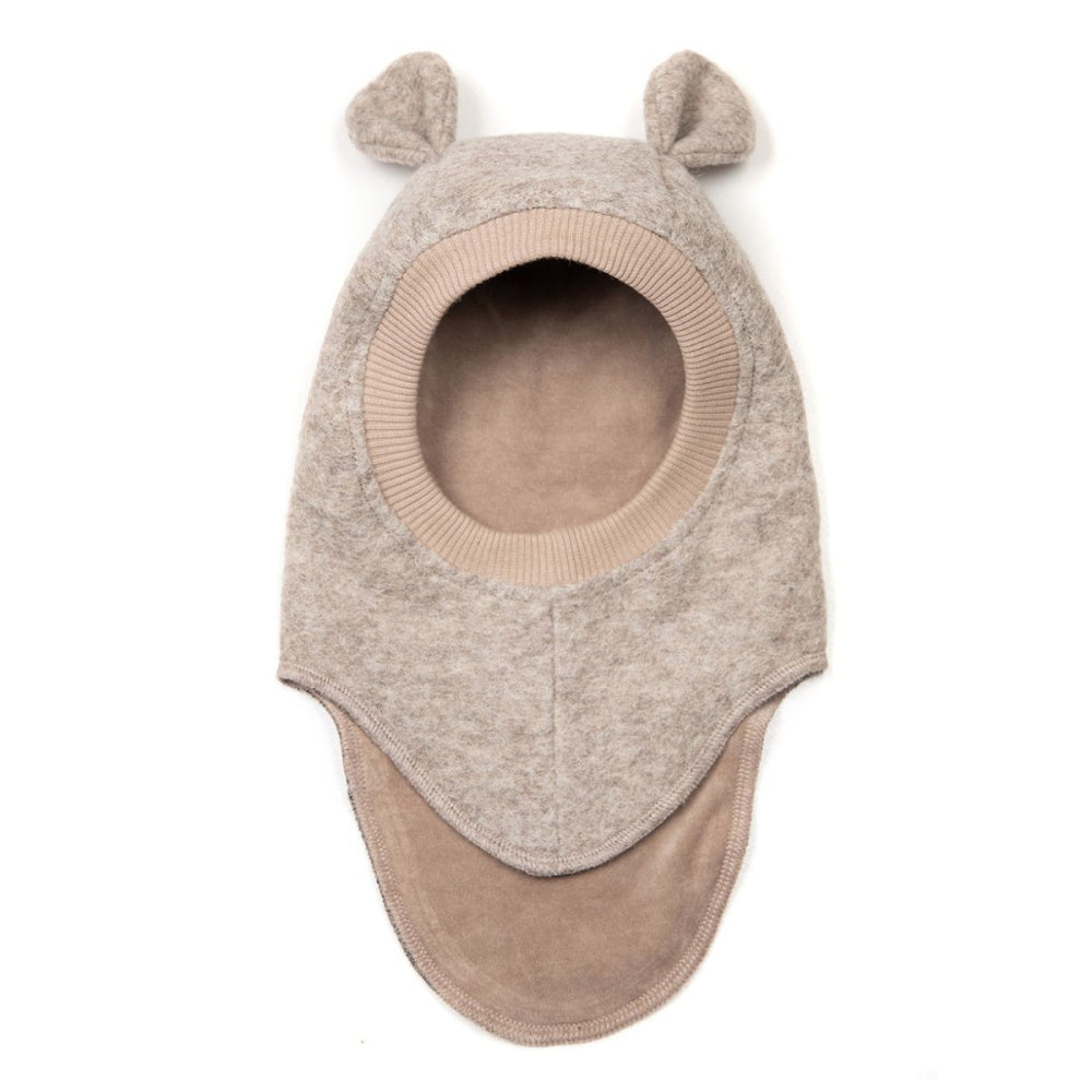 Huttelihut - Balaclava Ull Ører Camel Melange