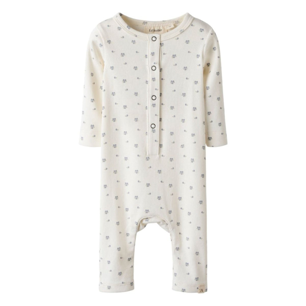 Lil'Atelier - Heldress Jersey Rib Mio Coconut Milk/ Blueberry
