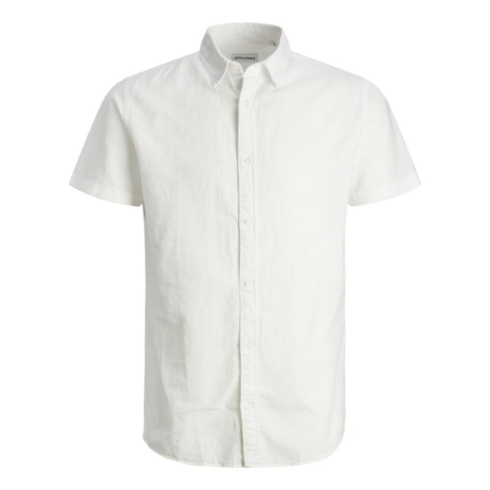 Jack & Jones - Linskjorte Kortermet White