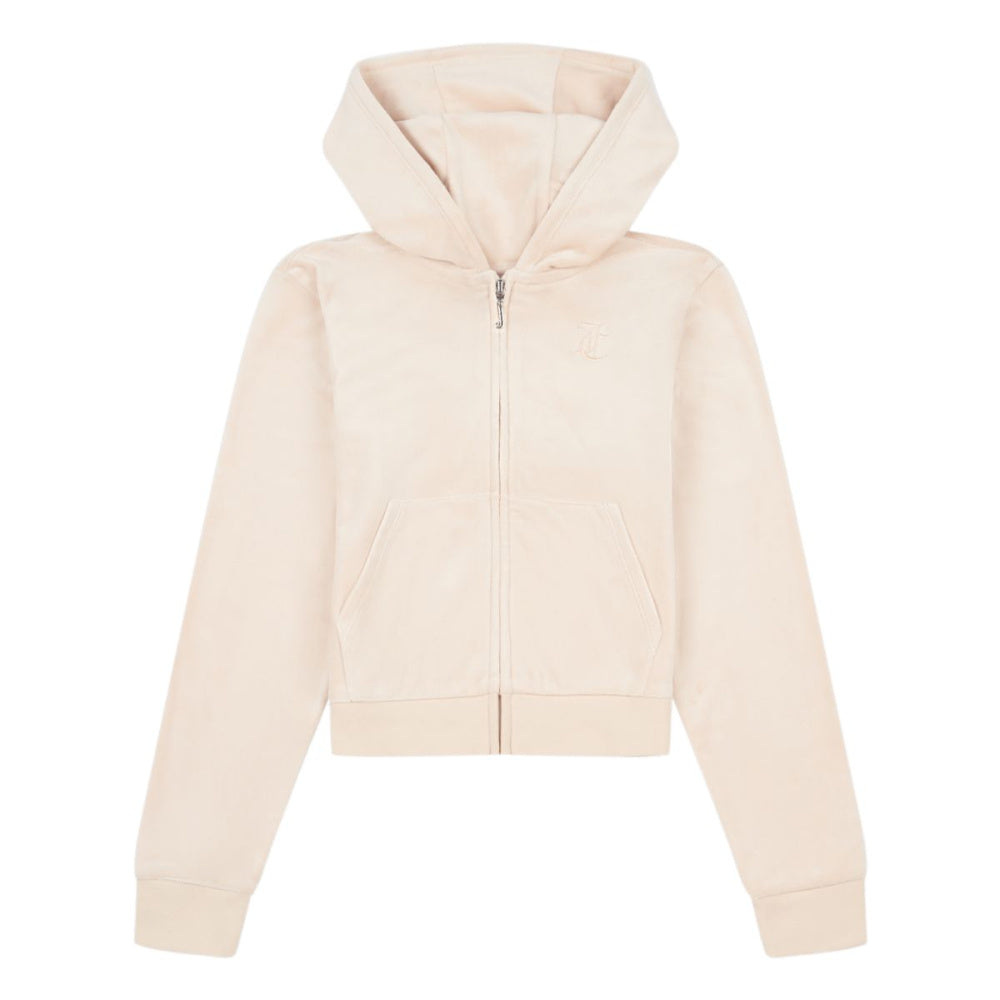 Juicy Couture - Velourjakke Tonal Zip Thru Hoodie Gray Morn