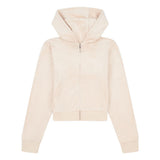 Juicy Couture - Velourjakke Tonal Zip Thru Hoodie Gray Morn