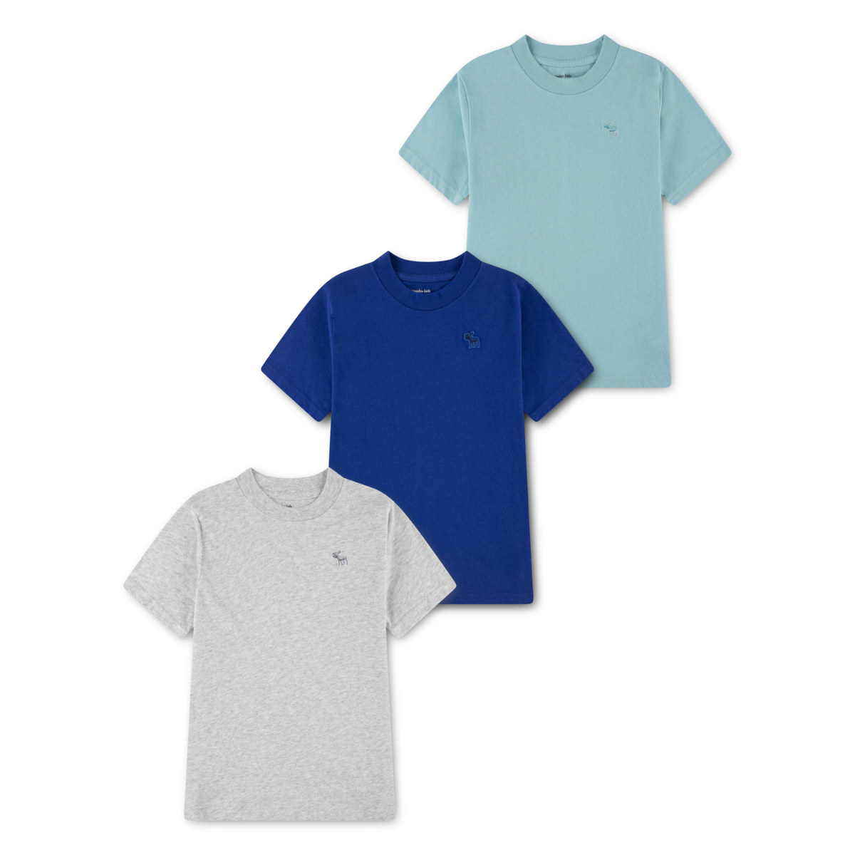 Abercrombie and Fitch - T-skjorte 3-pk Light Grey Heather
