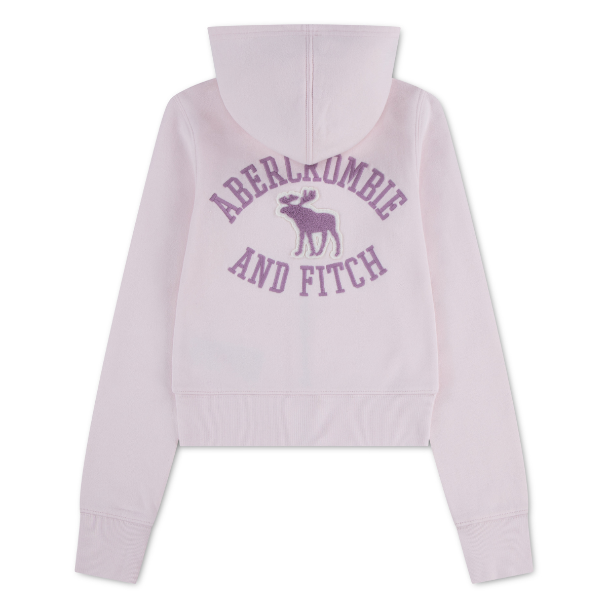 Abercrombie and Fitch - Hettegenser Zip Graphic Pink Marshmallow