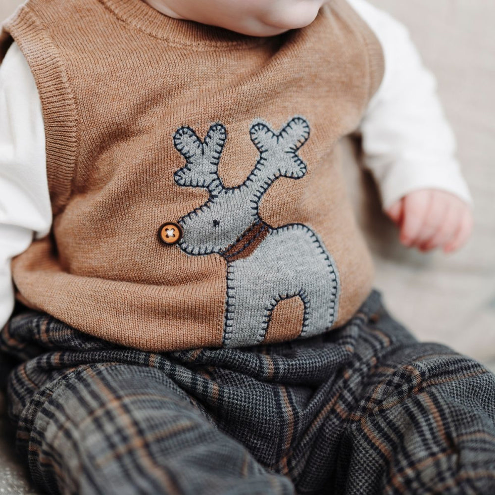 Hust and Claire - Bukse Baby Tue Check Grey Blend