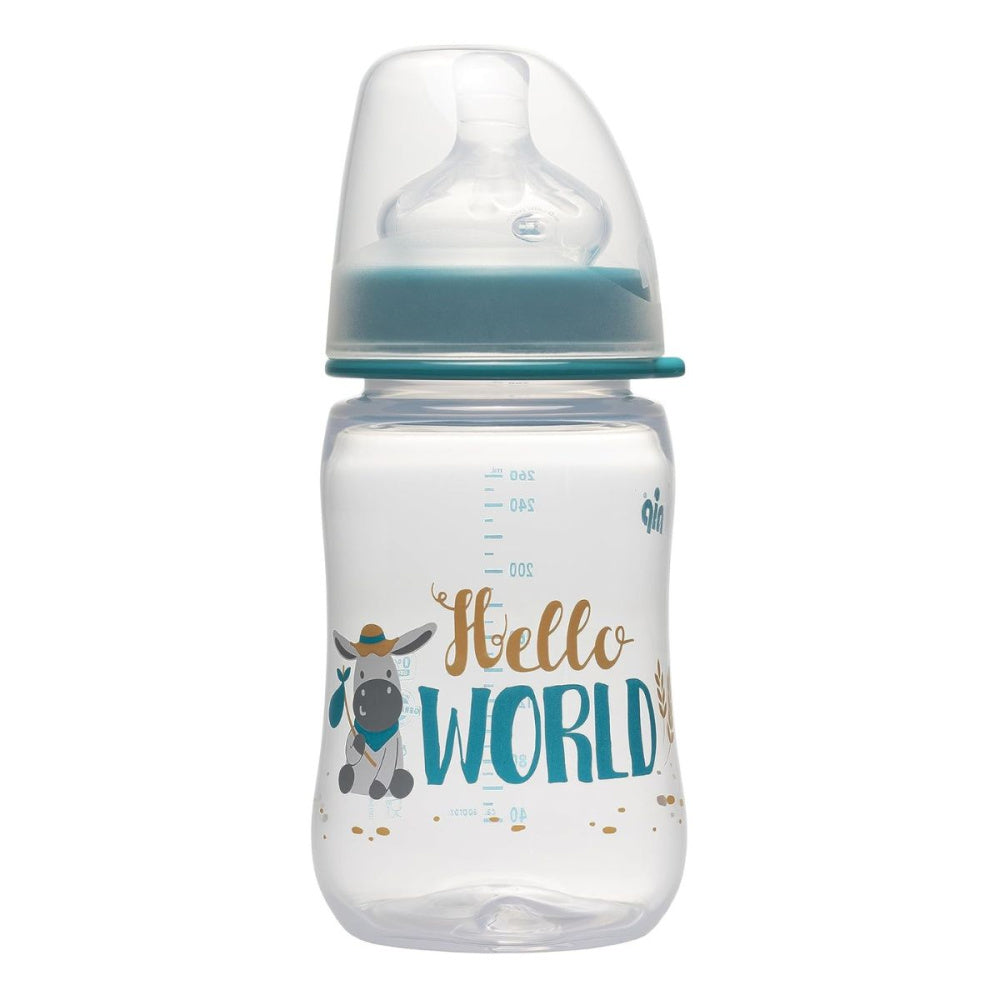 Nip- Tåteflaske Hello World 260ml