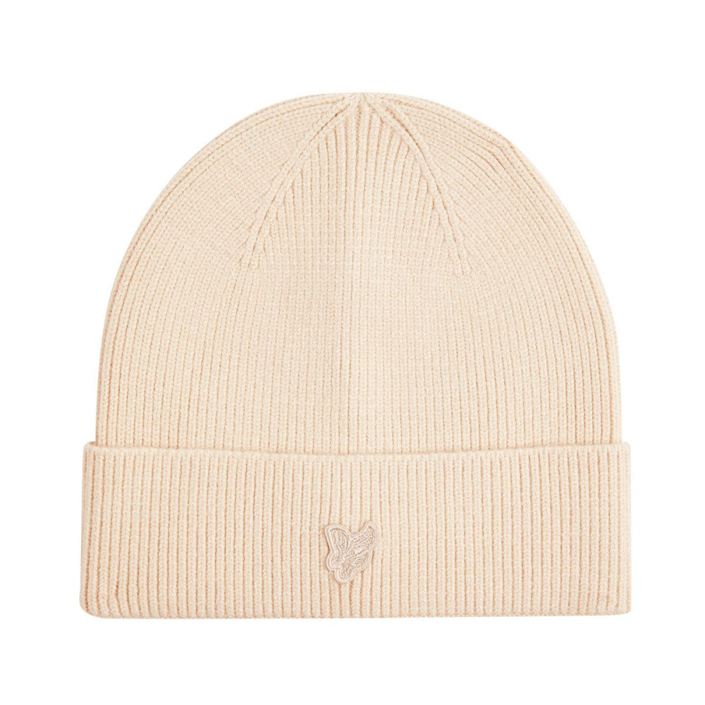 Lyle & Scott - Lue Tonal Eagle Beanie Putty