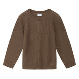Hust and Claire - Cardigan Ull Ribbestrikket Coffee