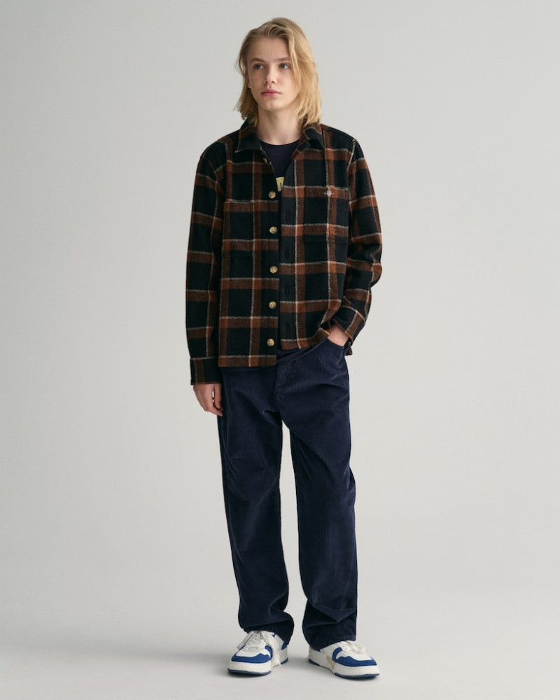 Gant - Bukse Cord Loos Fit Evening Blue Jr