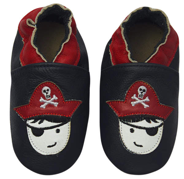 Rose et Chocolat - Tøfler i Skinn Capt Hook Navy
