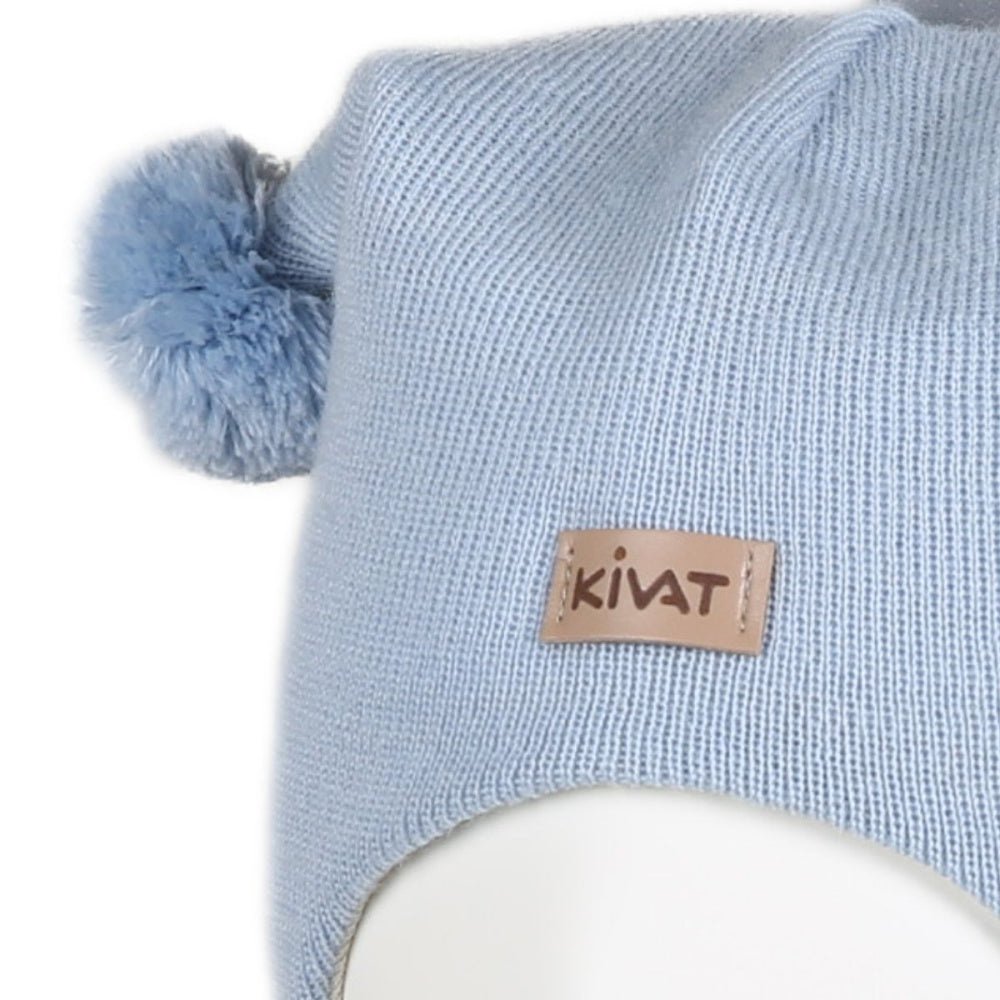 Kivat - Balaclava i Ull Dusker Logo Babyblå