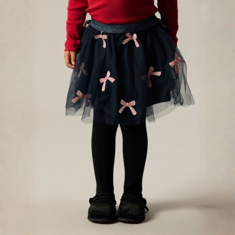 Name It - Juleskjørt Tyll Navy Blazer Christmas Bow