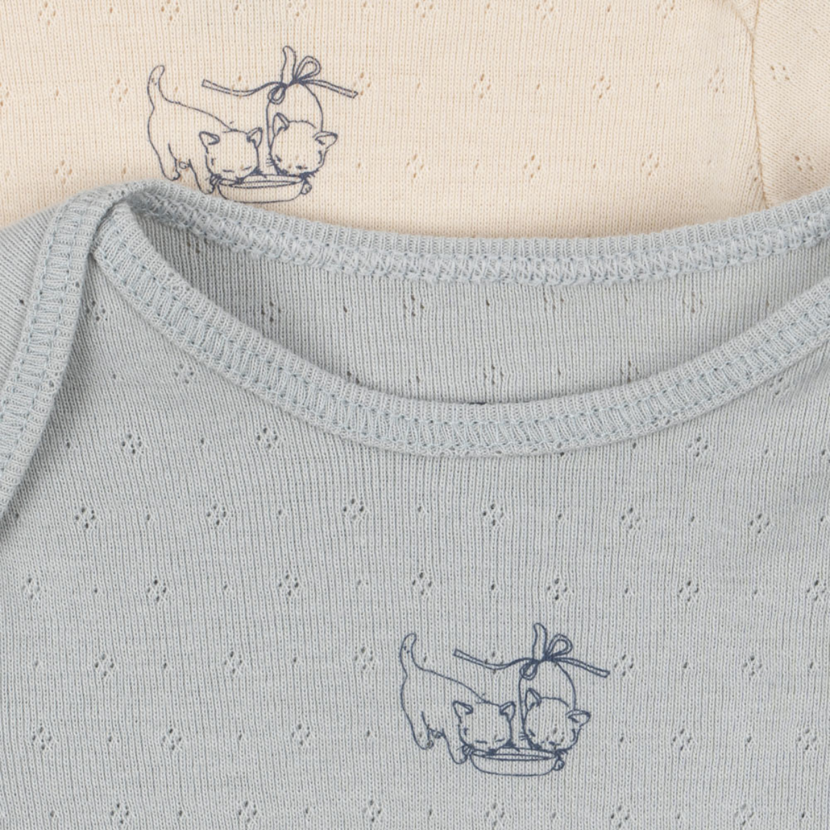 Konges Sløjd - Body 2-pk Perla Buttercream/ Pearl Blue