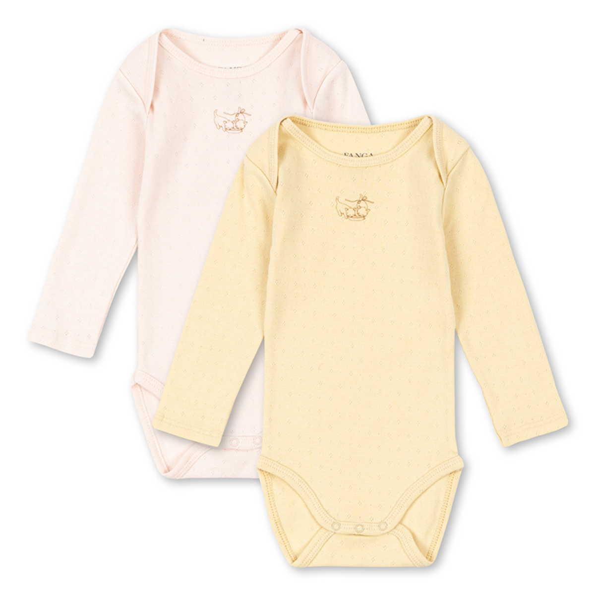 Konges Sløjd - Body 2-pk Perla Banana Crepe/ Creole Pink