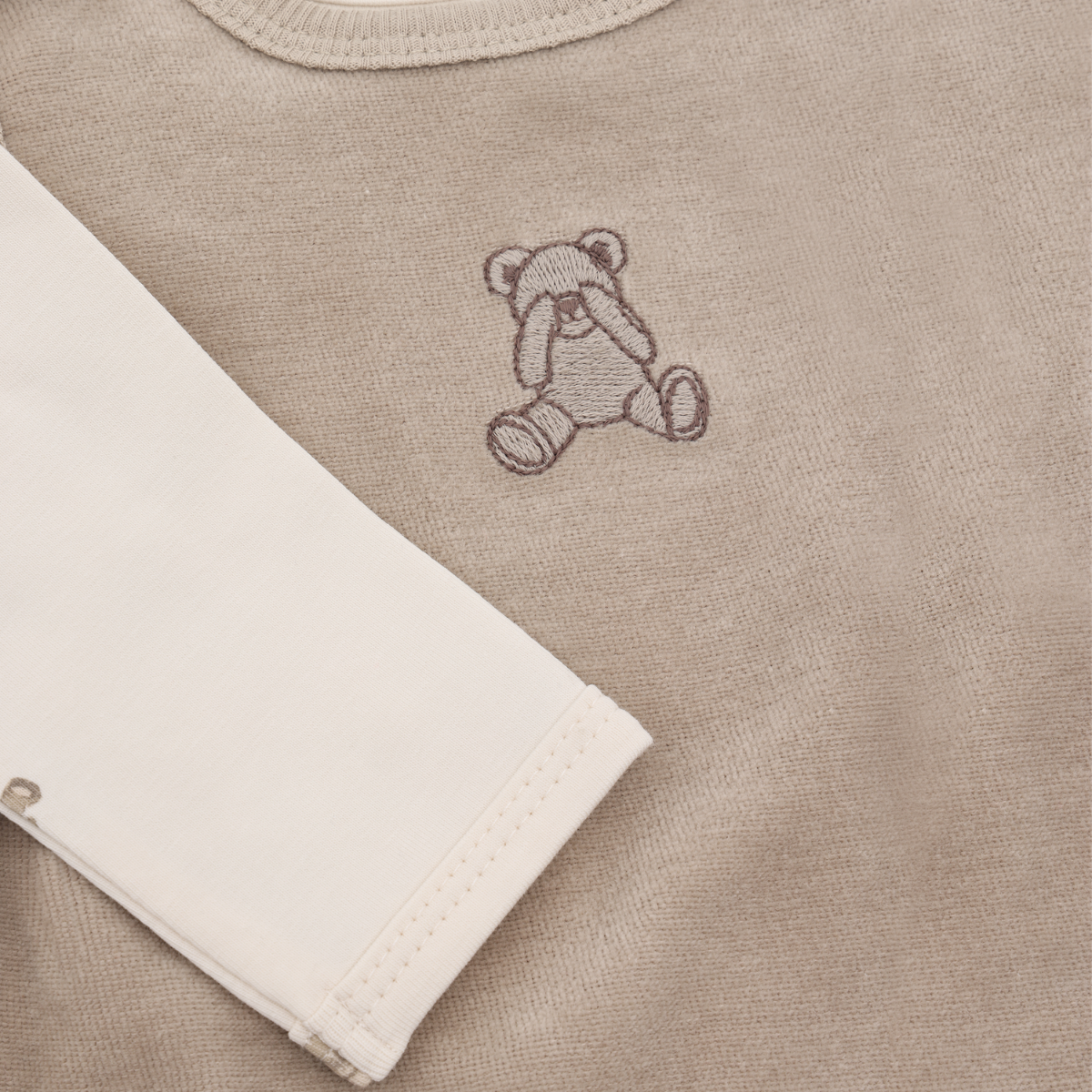 Fixoni - Babysett Body og Sparkebukse Velour Pure Cashmere