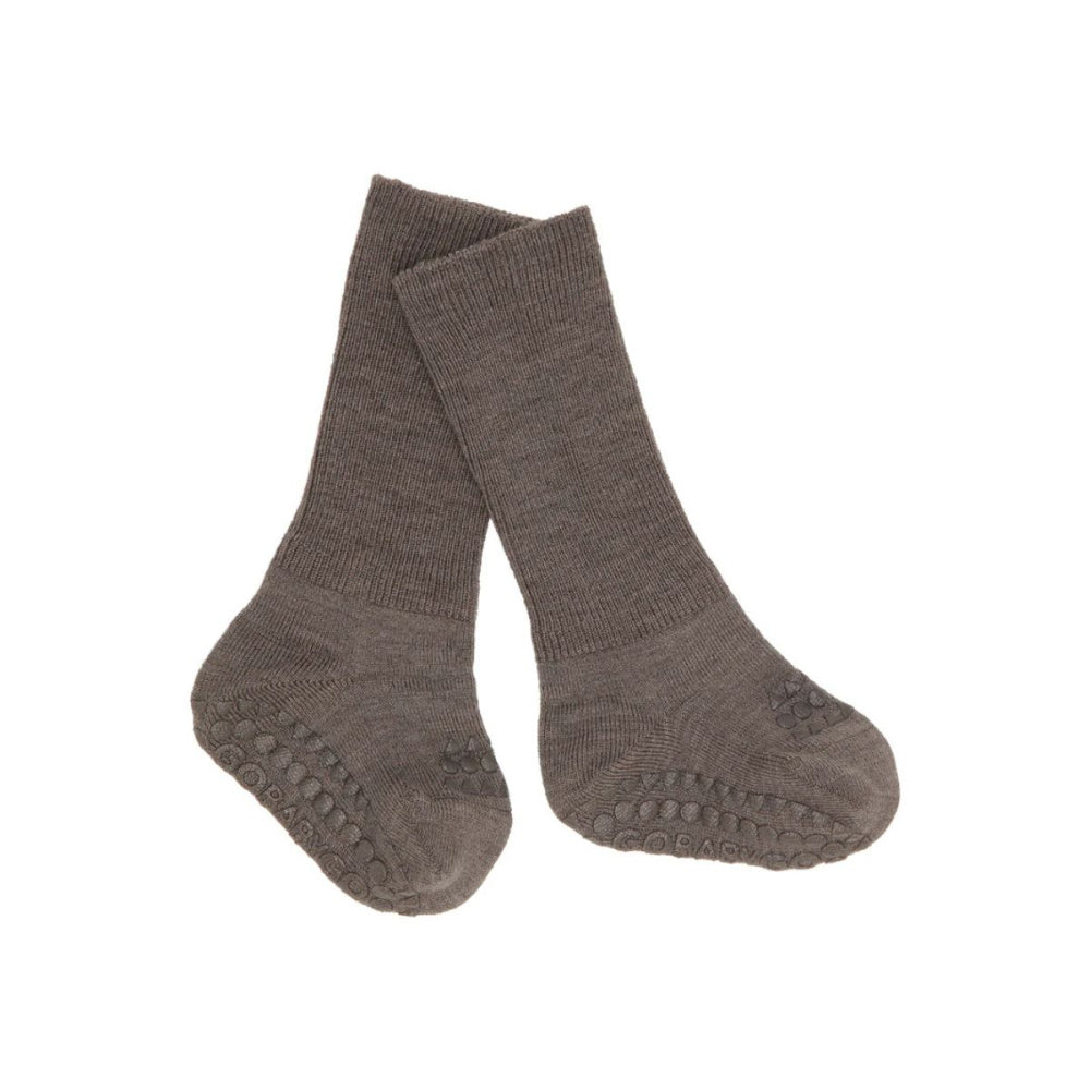 GoBabyGo - Ullsokker Merino Antiskli Brown Melange