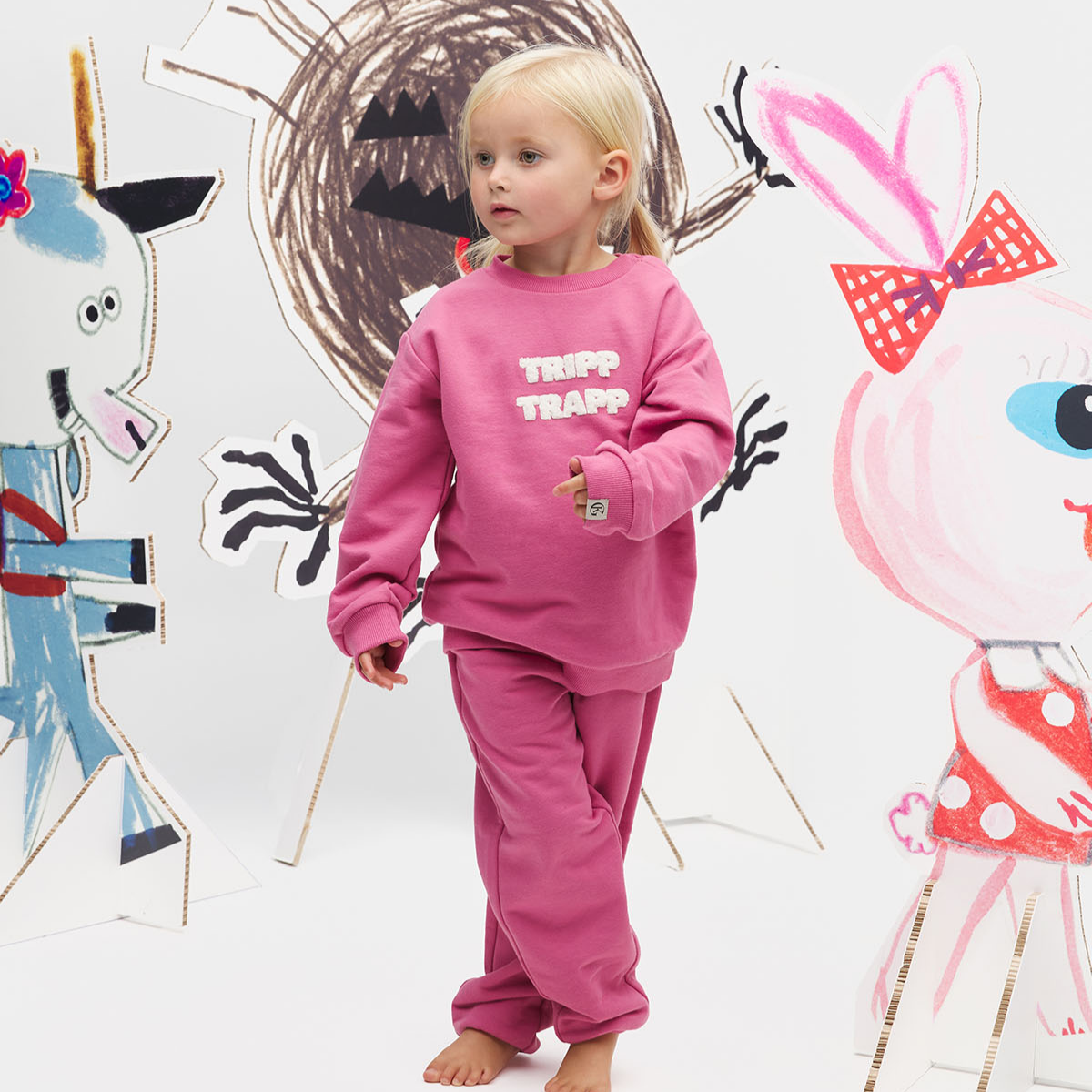 Gullkorn - Joggedress Bukkene Fransk Rosa