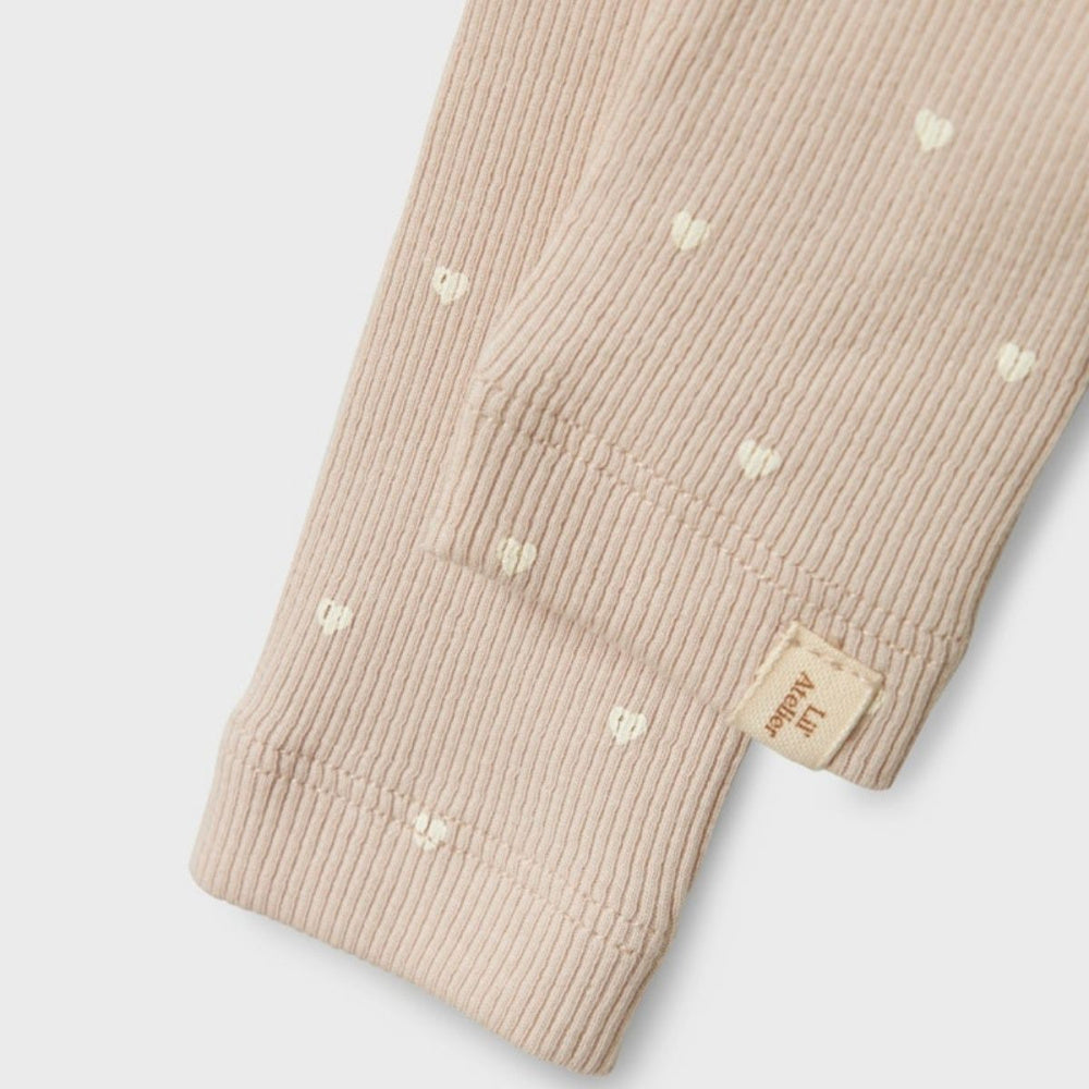 Lil'Atelier - Leggings Baby Gago Rib Gray Morn Heart