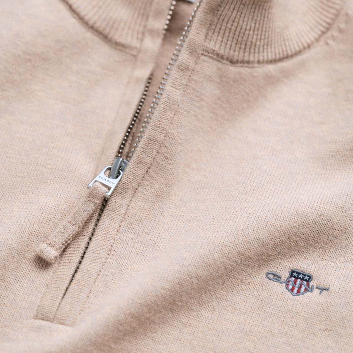 Gant - Genser Jr Shield Half Zip Light Beige Melange